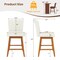 Costway 27" Swivel Bar Stools Set of 2/4 with Rubber Wood Legs Upholstered Linen Bar Chairs Beige/Gray